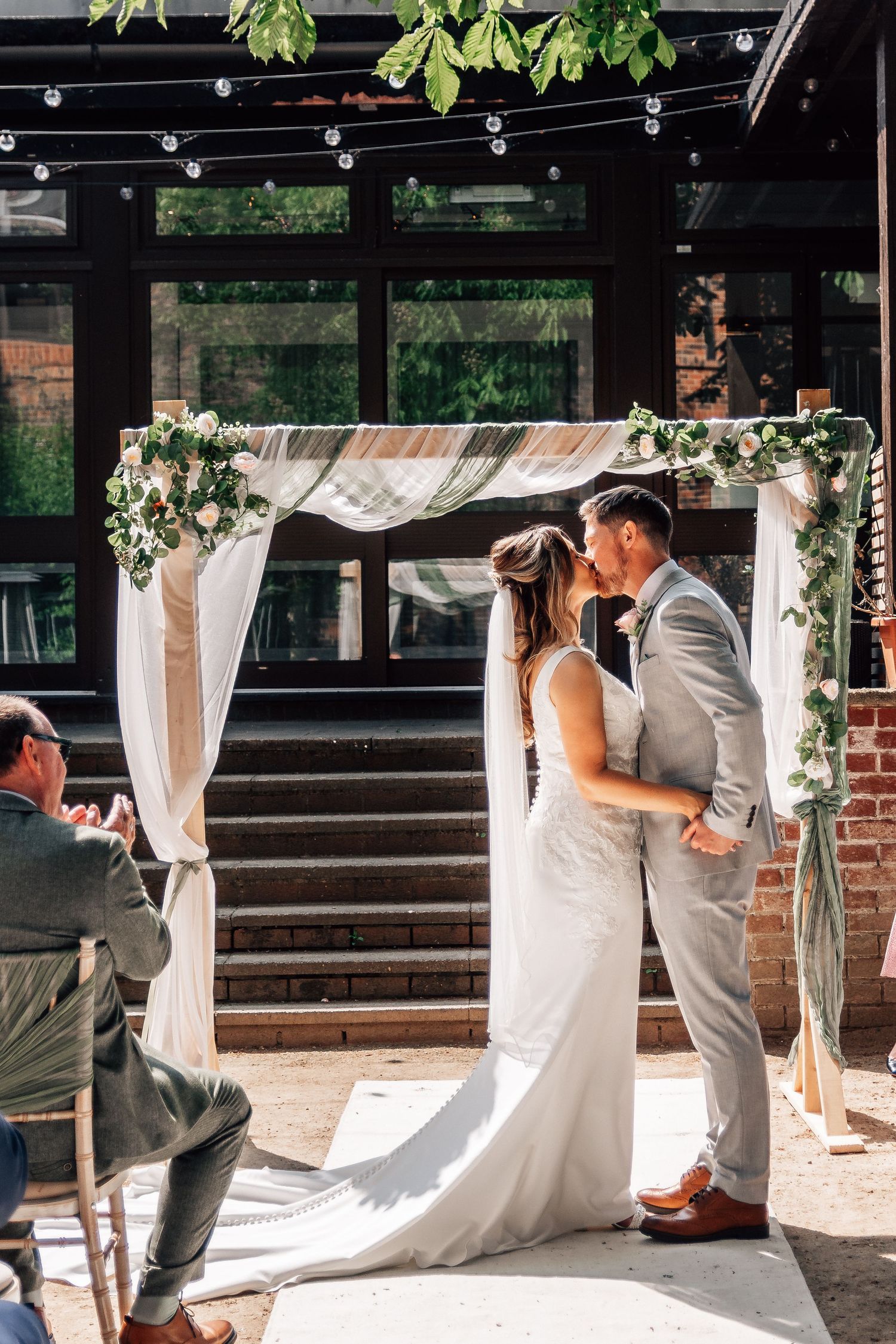 Bride and groom at Mercure Grange Hotel