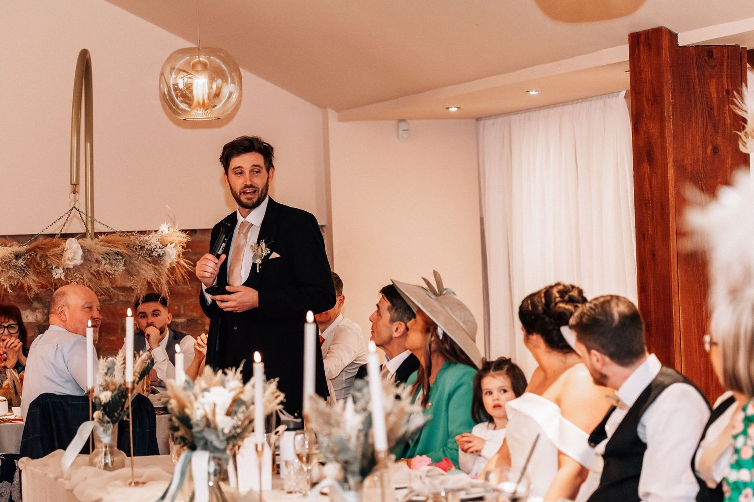 Guests enjoying a wedding at The Barn at Willerby Hill
