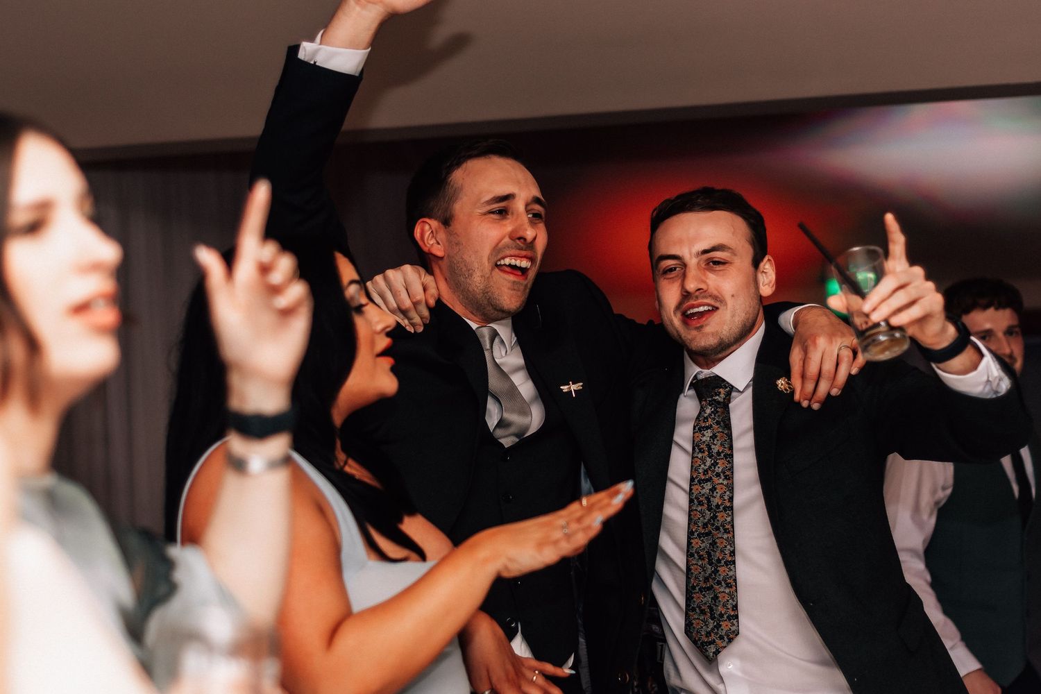 Guests enjoying a wedding at The Barn at Willerby Hill
