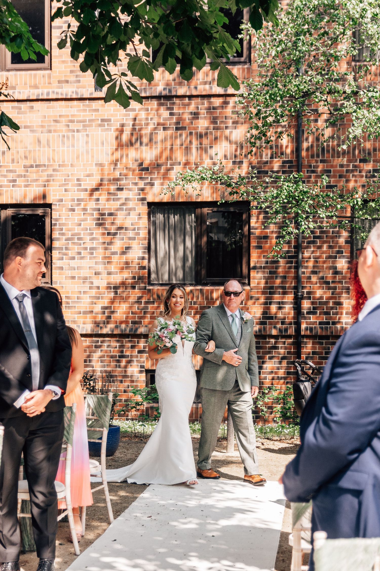 Bride and father at Mercure Grange Hotel