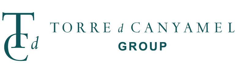 Torre de Canyamel hotel group logo in sophisticated teal design.