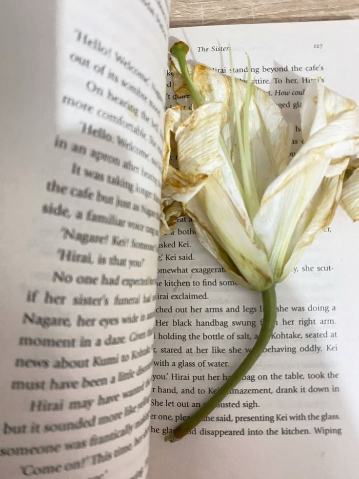 Book with flowers