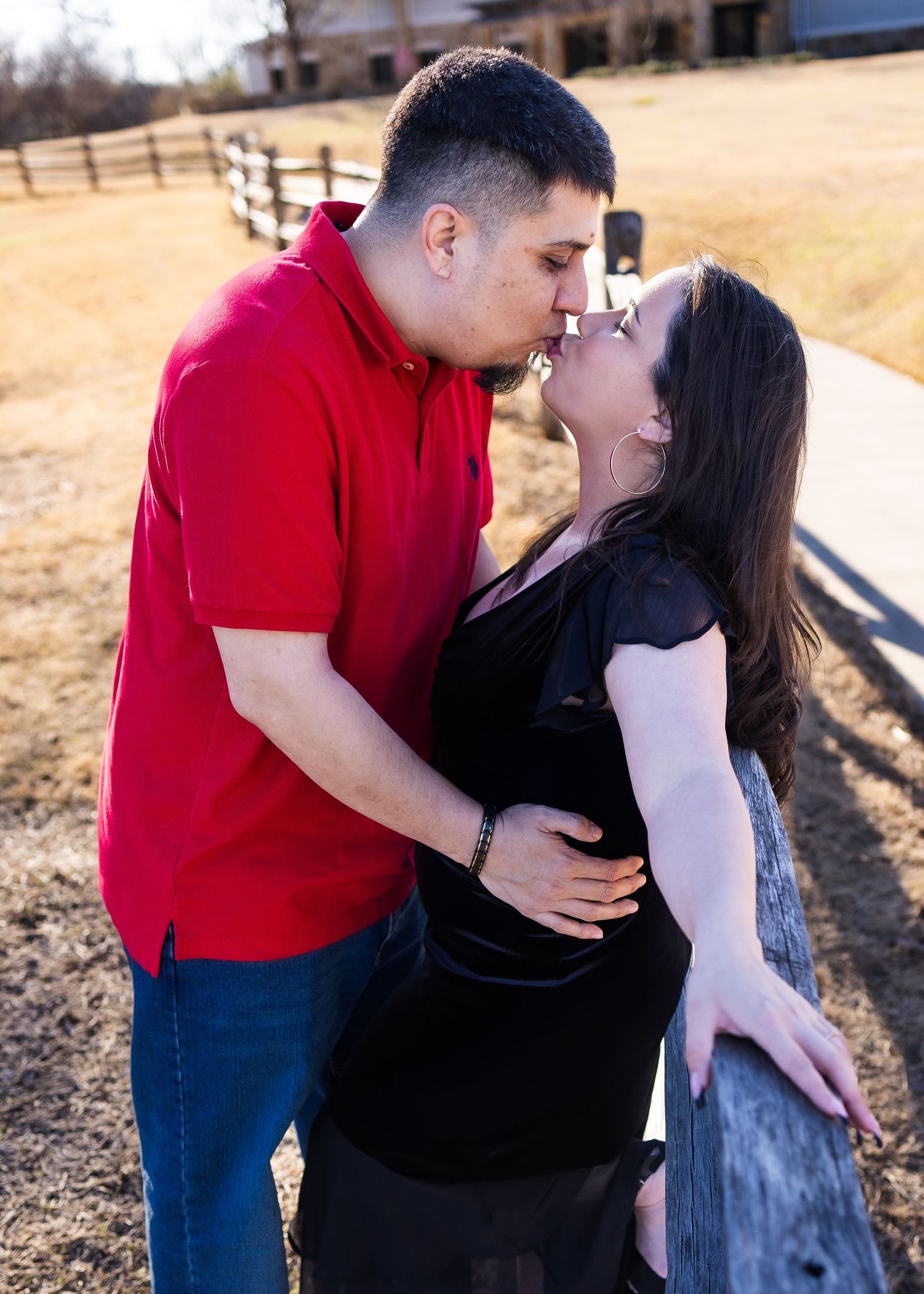 Engaged couple portrait session in Plano Texas