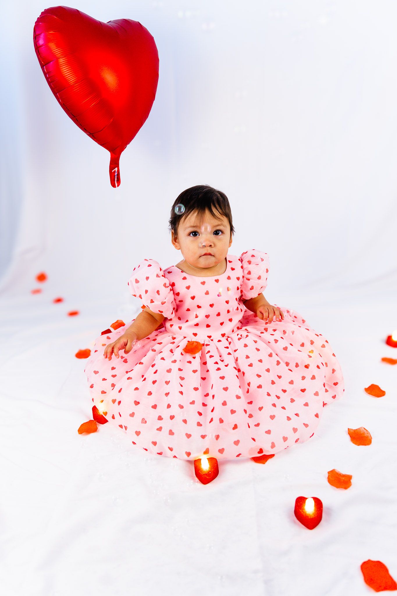 One-year-old girl portrait session in Princeton Texas