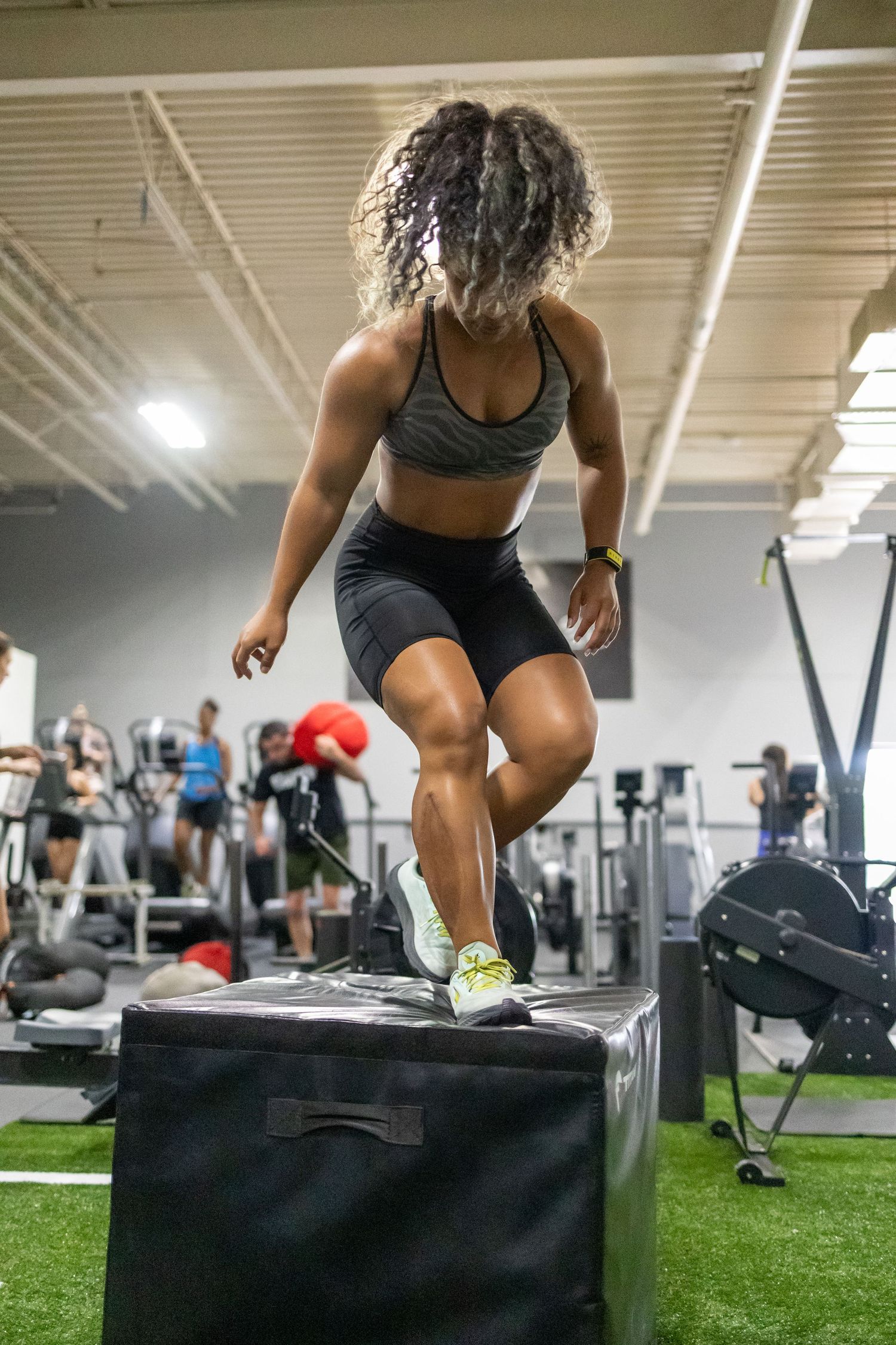 Athlete completing workout station during Spartan DEKA event in Allen TX