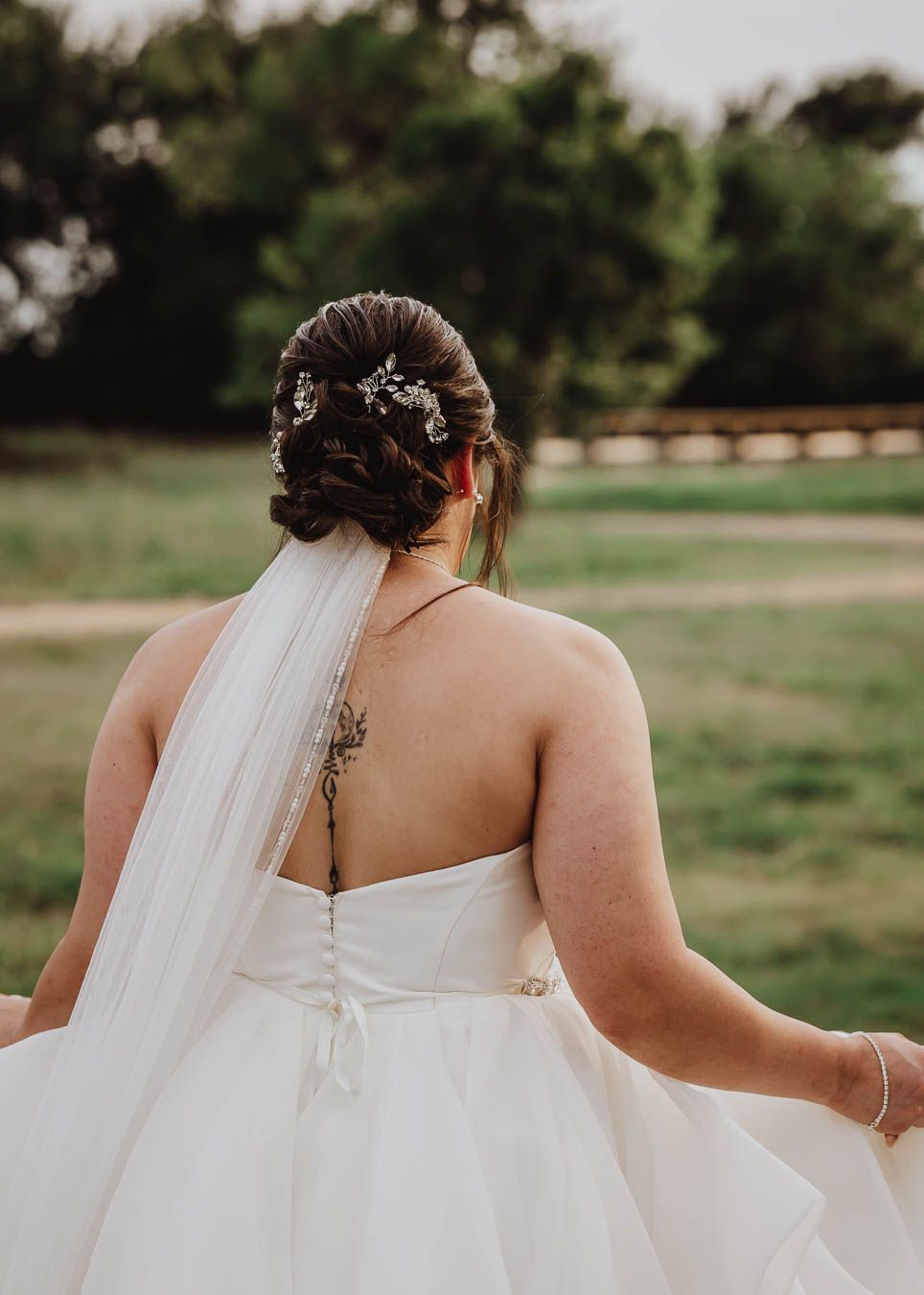 Bride and groom portrait session in McKinney Texas