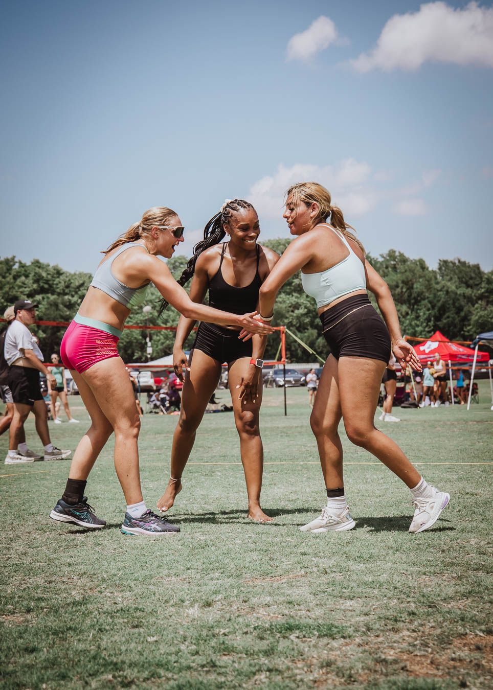 Athletes competing during Spikefest volleyball tournament Allen Texas