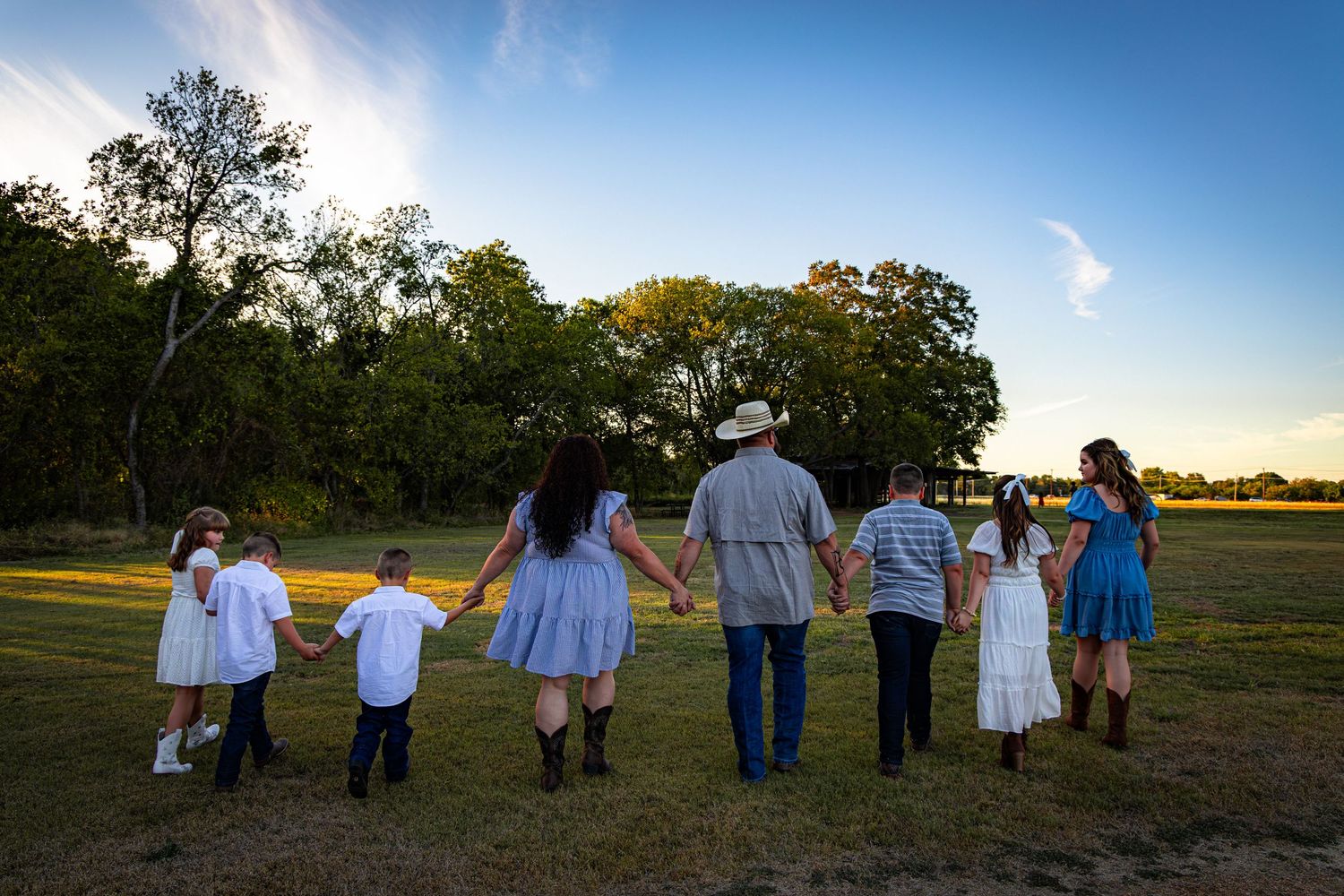 Family photos during portrait session in Parker TX