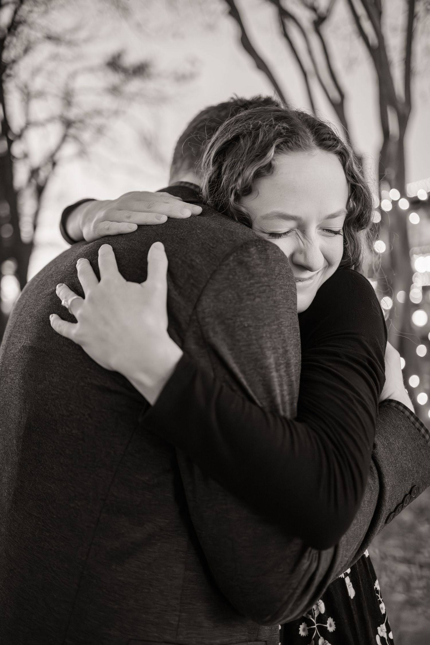 Engagement photos of couple in McKinney TX