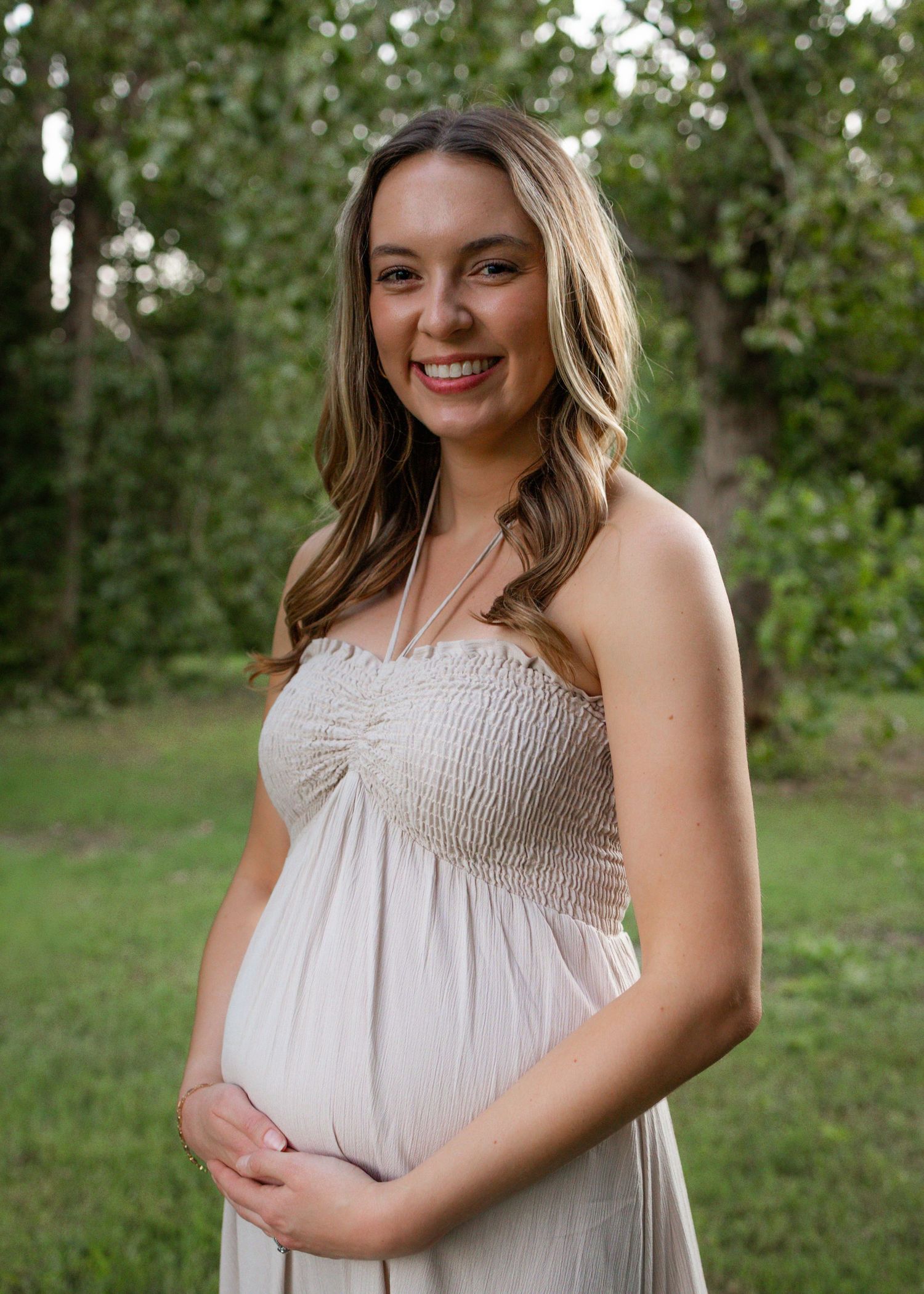 Expecting parents pregnancy announcement photos in McKinney Texas