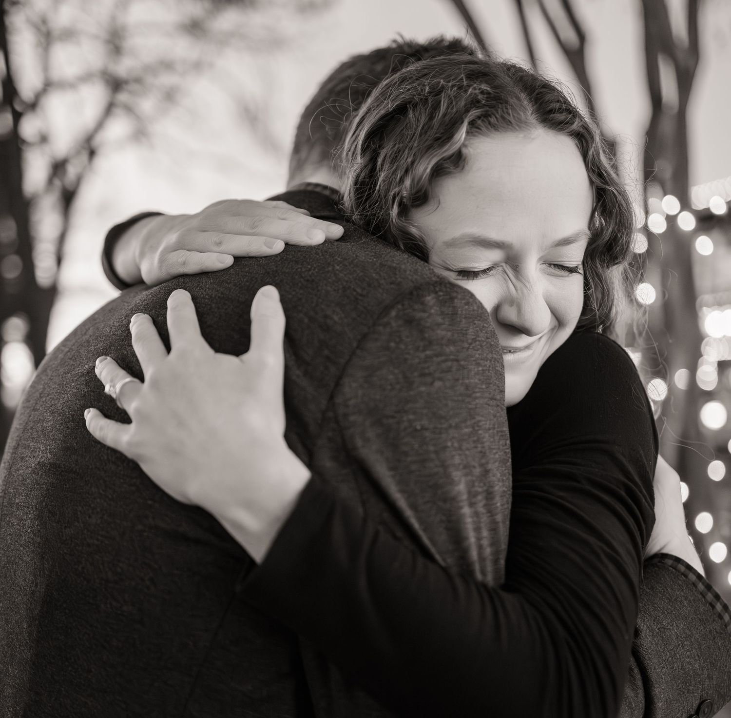 Engagement photos of couple in McKinney TX