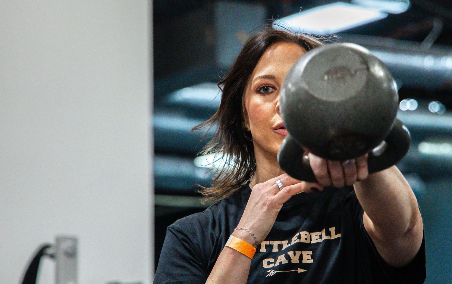 Athletes lifting kettlebells at Bell Fest training event in Allen Texas