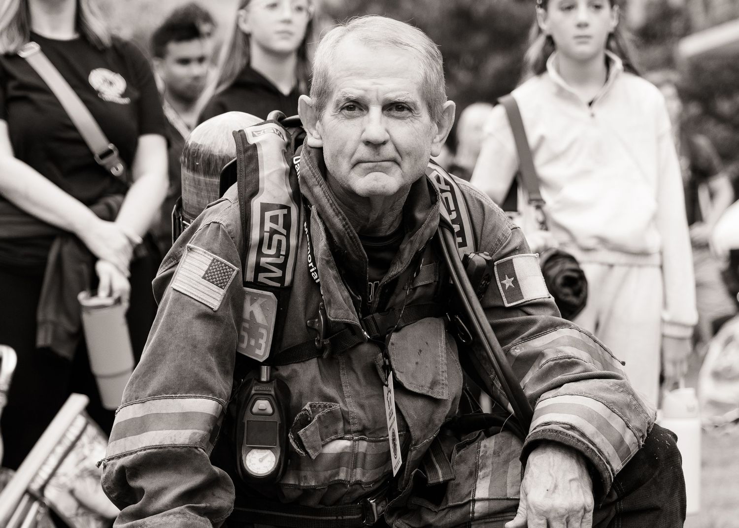 Opening ceremony, firefighter portrait 9/11 stair climb in dallas texas