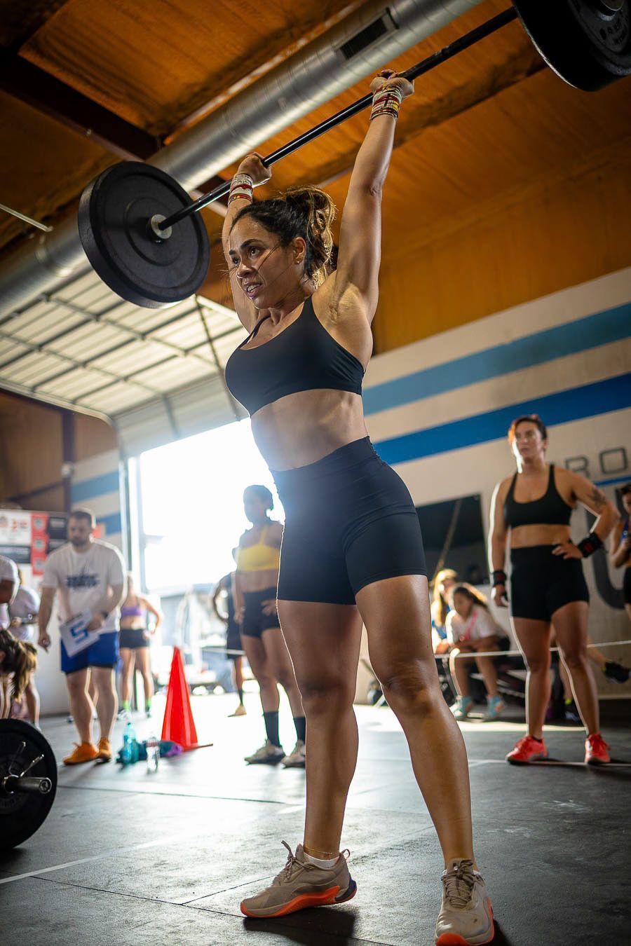 CrossFit athlete performing barbell lift at Fusion Frenzy competition