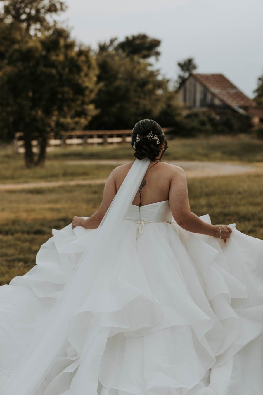 Bride and groom portrait session in McKinney Texas