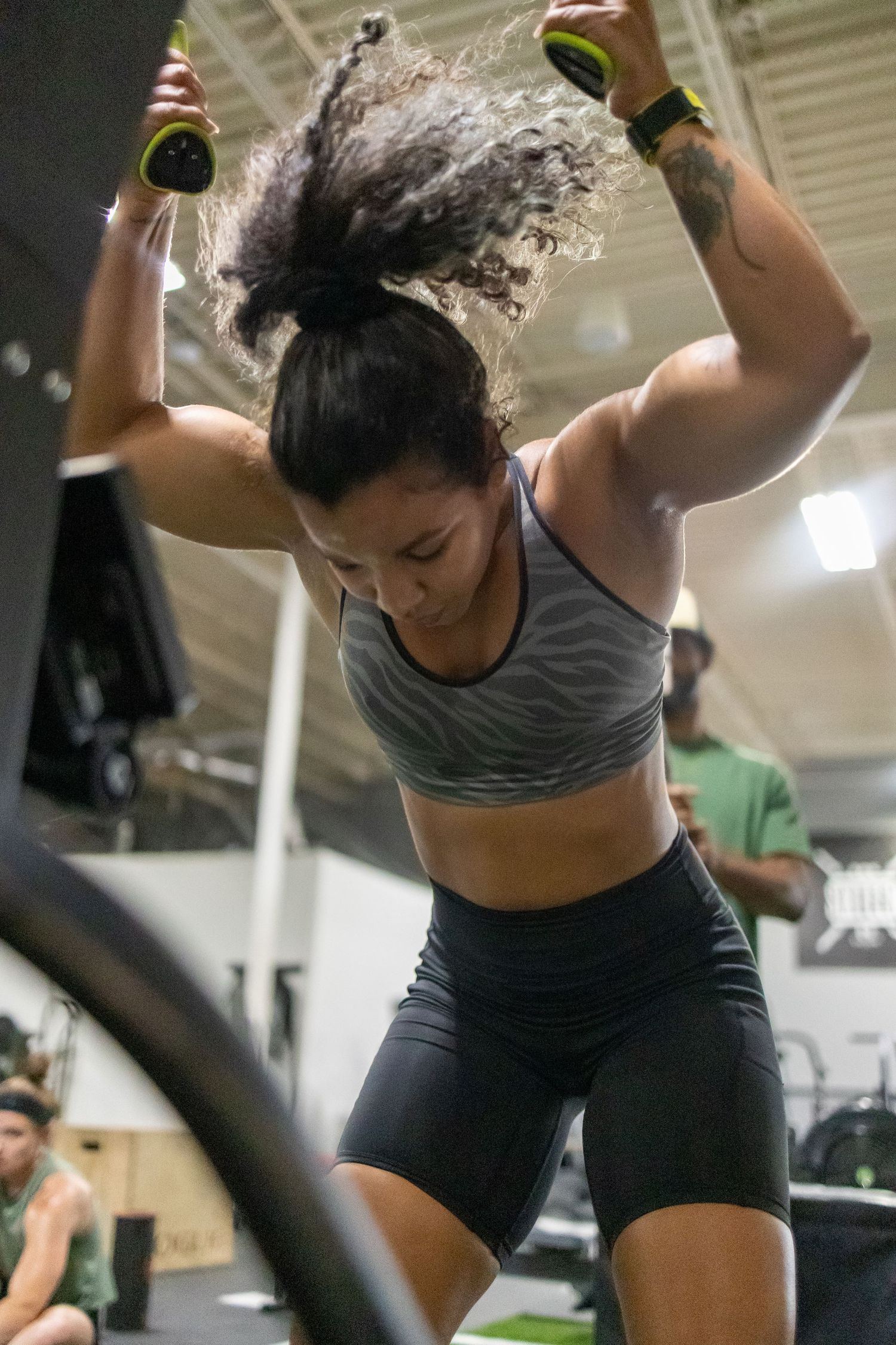 Athlete competing at Spartan DEKA fitness event in Allen Texas