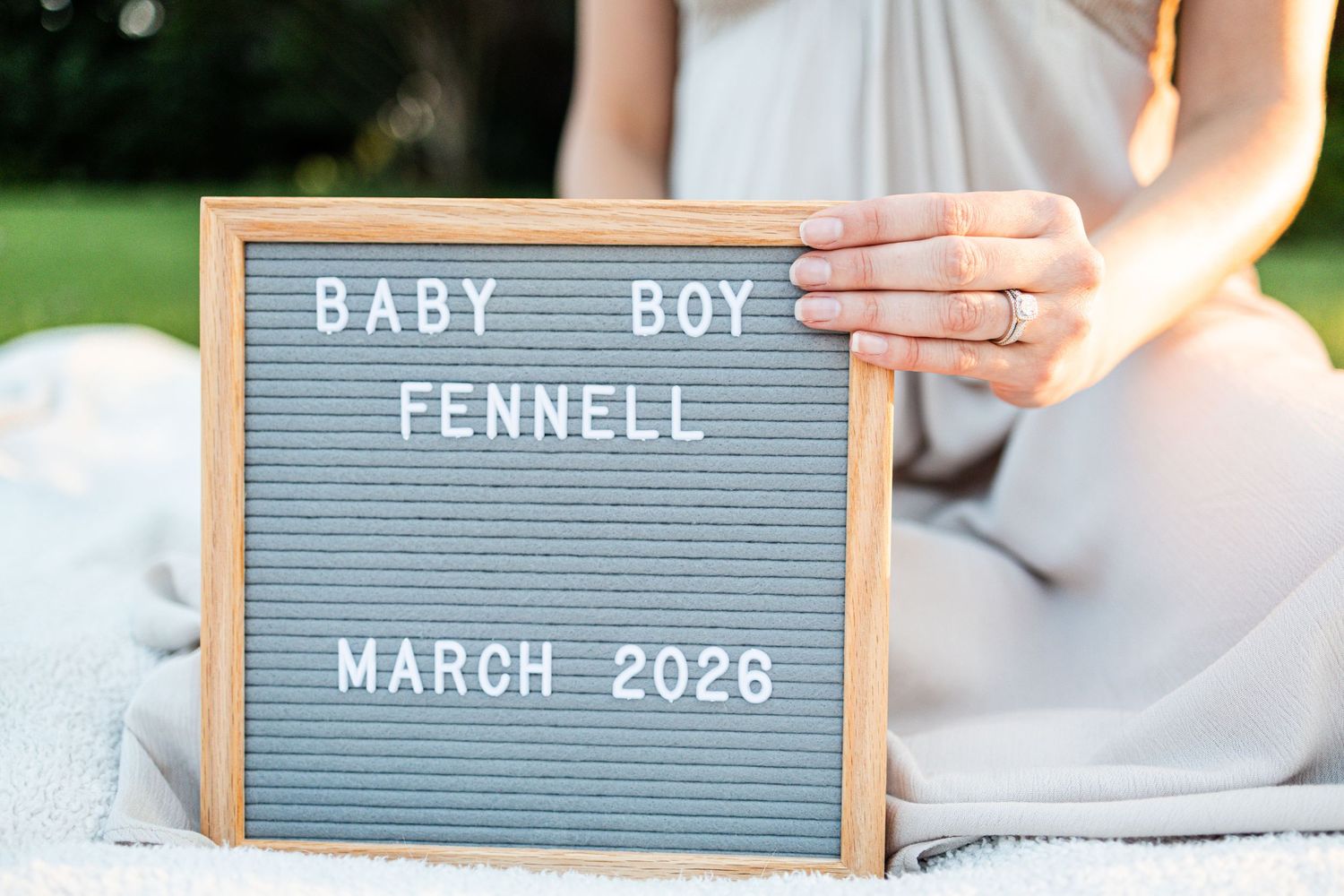 Couple pregnancy announcement session in McKinney TX