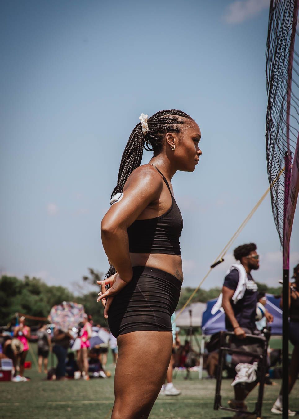 Athletes competing during Spikefest volleyball tournament Allen Texas