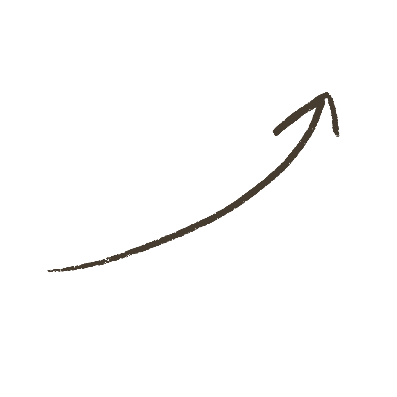 A simple black ink sketch of a curved line on white paper, showing minimal artistic detail.