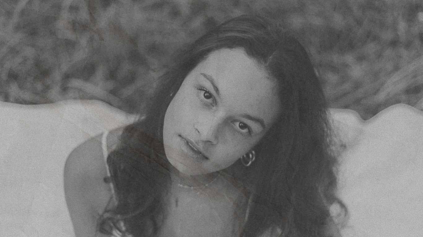 A series of black and white portraits showing different poses and expressions in a vintage photography style.
