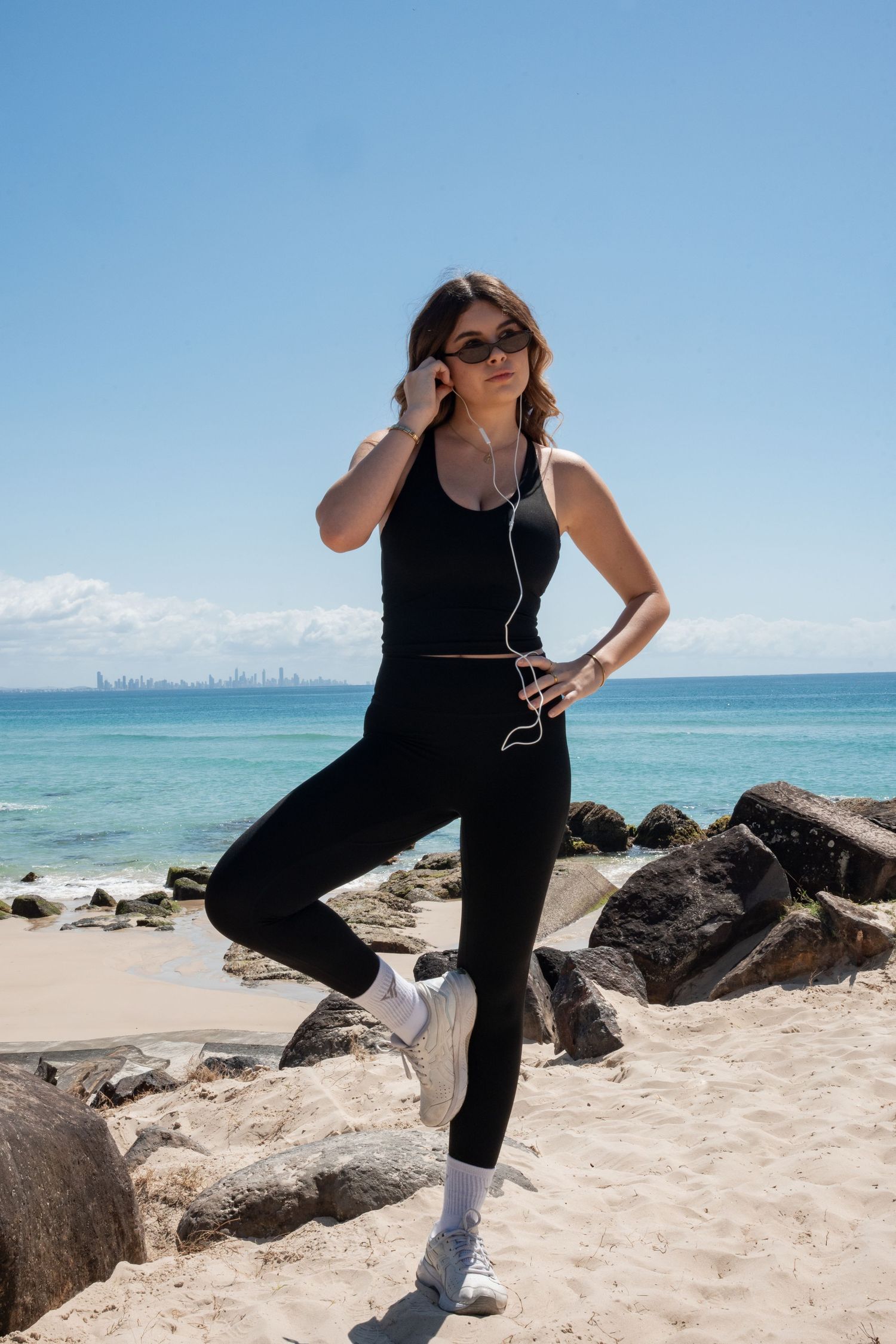 Athlete model in activewear brand shot on the Gold Coast by experienced brand photographer