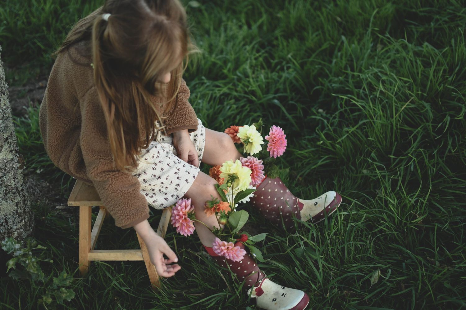 Enfant photographié en pleine nature lors d’une séance famille
