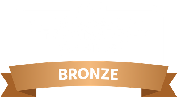 Bronze award ribbon banner graphic for winning bronze at the International Pet Photography Awards 2026.