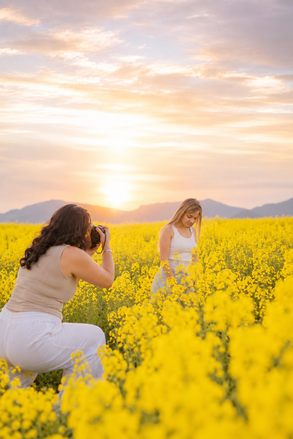 Canola Field Candid Portraits lifestyle photography session in Cape Town BTS with Chanelle Gordon Photography