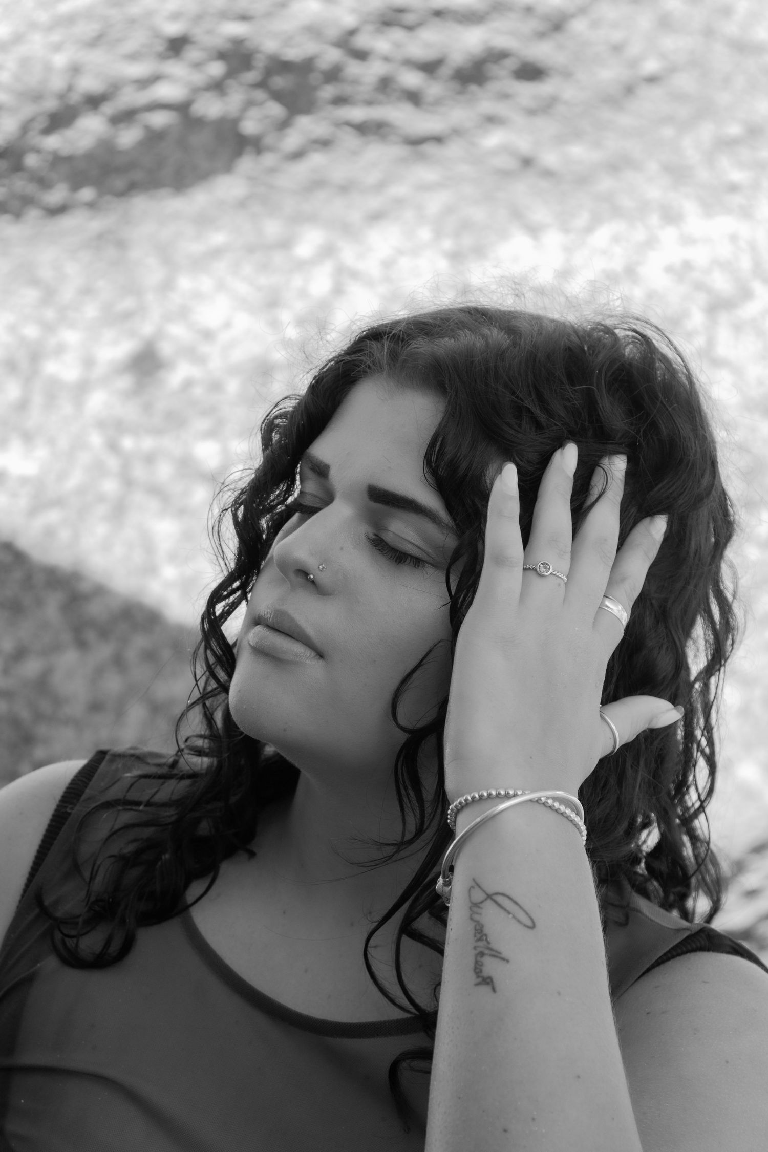 Candid portrait lifestyle photography session on Camps Bay beach at golden hour in Cape Town