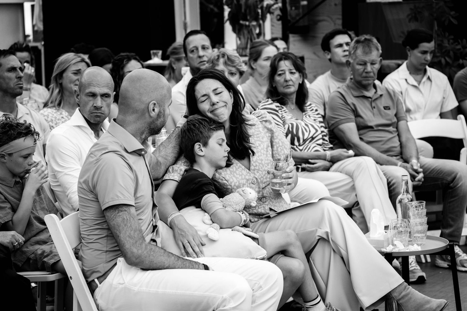 Mama en papa van Indy na een speech