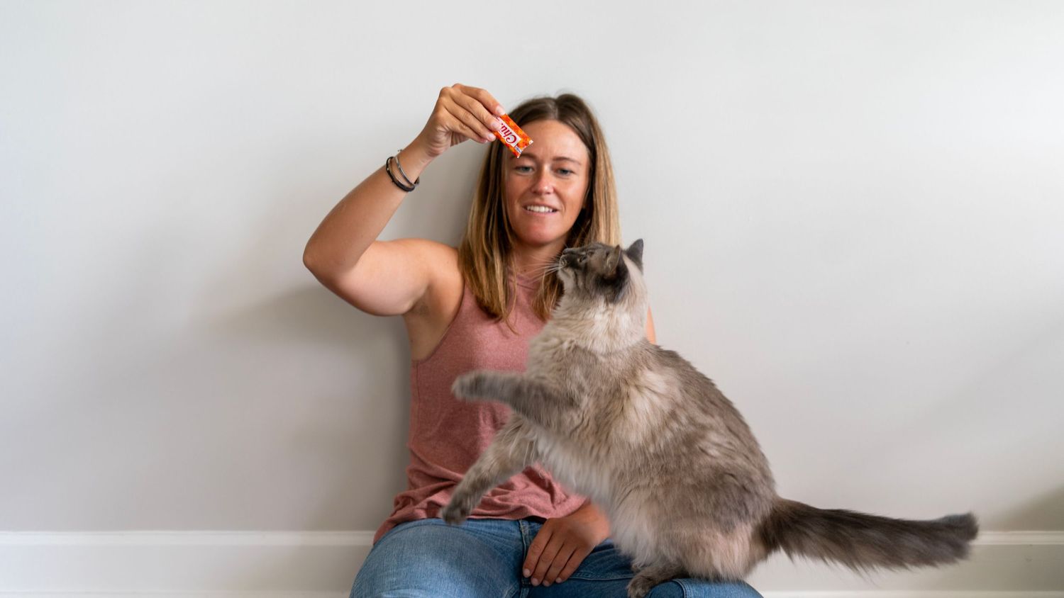 cat and human