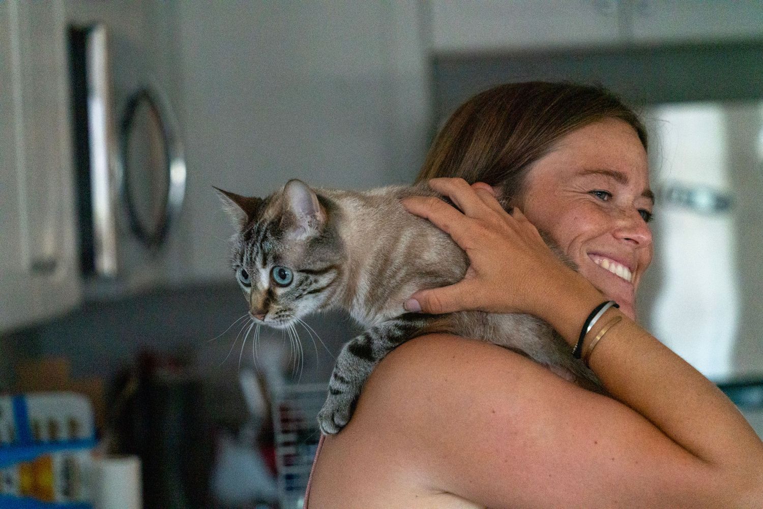 cat and human