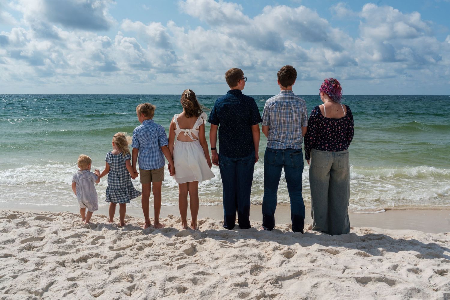 Family beach portraits photographed by Lens of Valerie in Gulf Shores Alabama