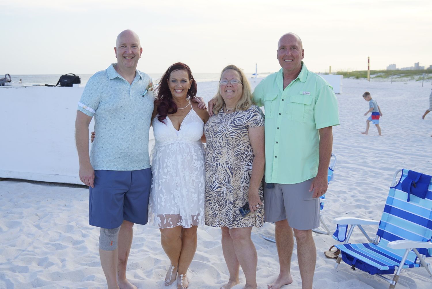 couple with their guests