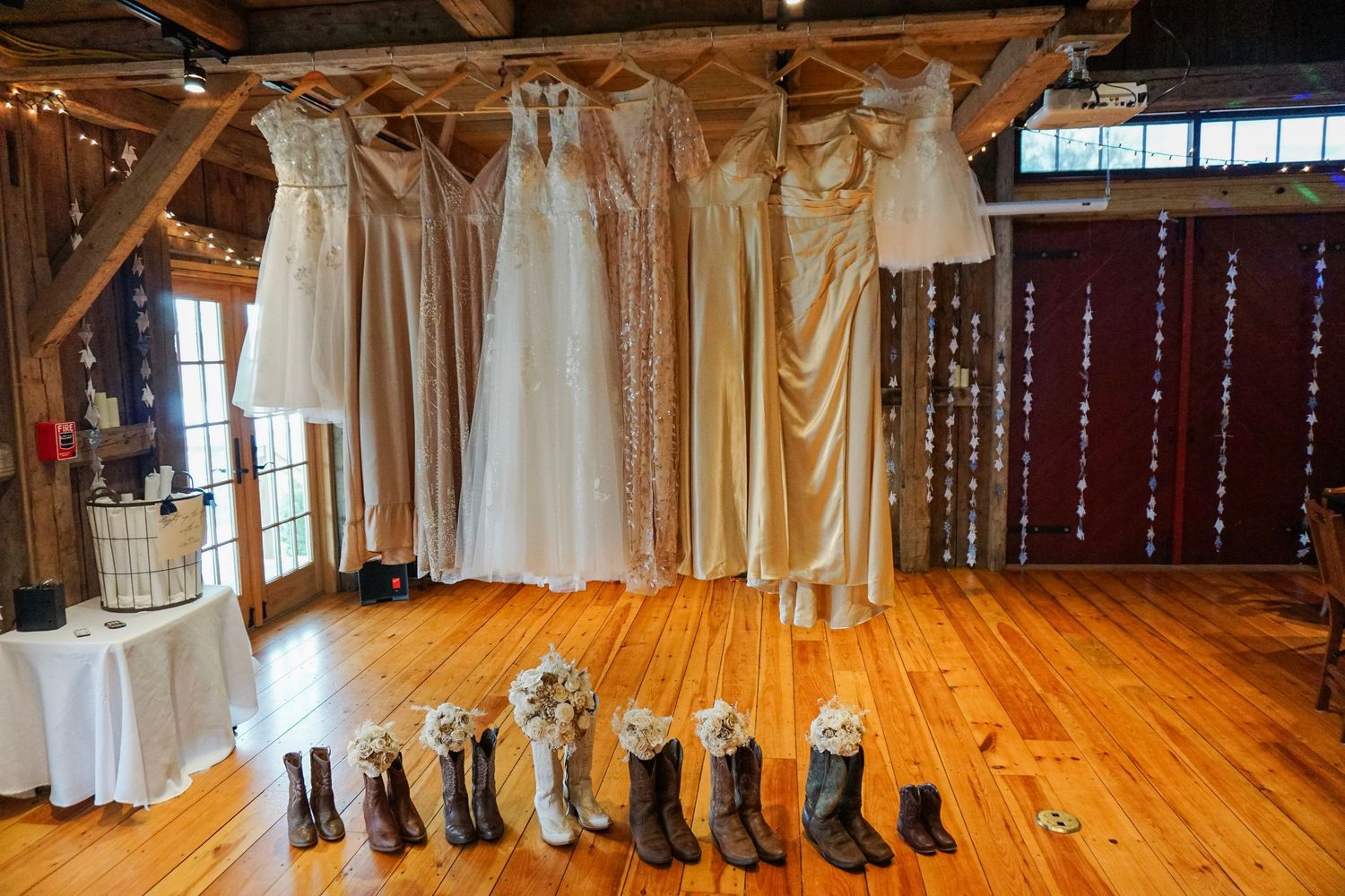 wedding dresses and bridal party dresses and shoes
