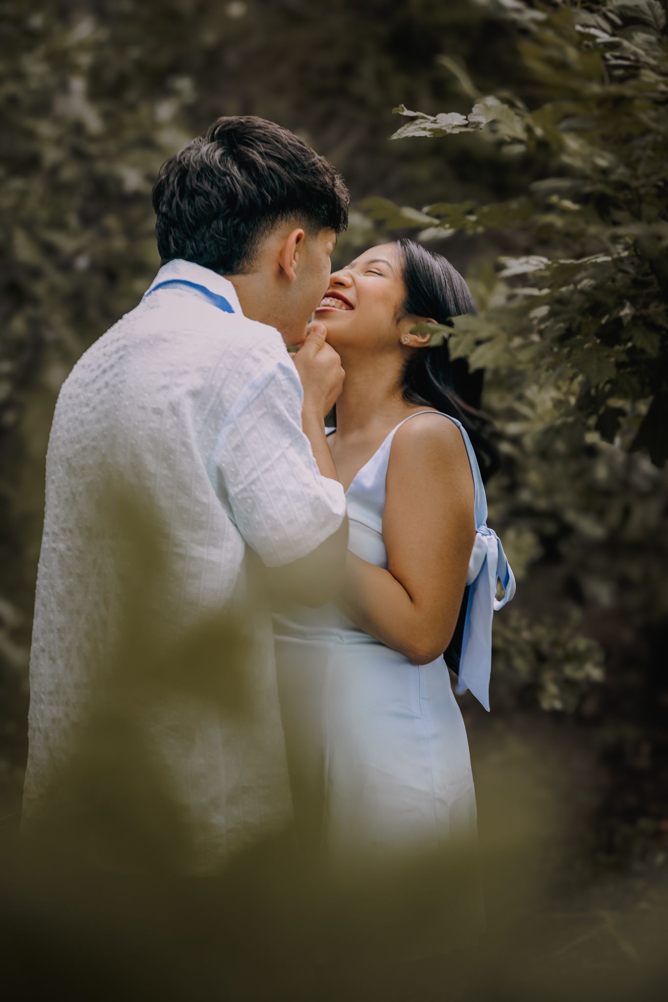 Colorado couples photoshoot photographed by Liz Rivas with moody studio lighting.