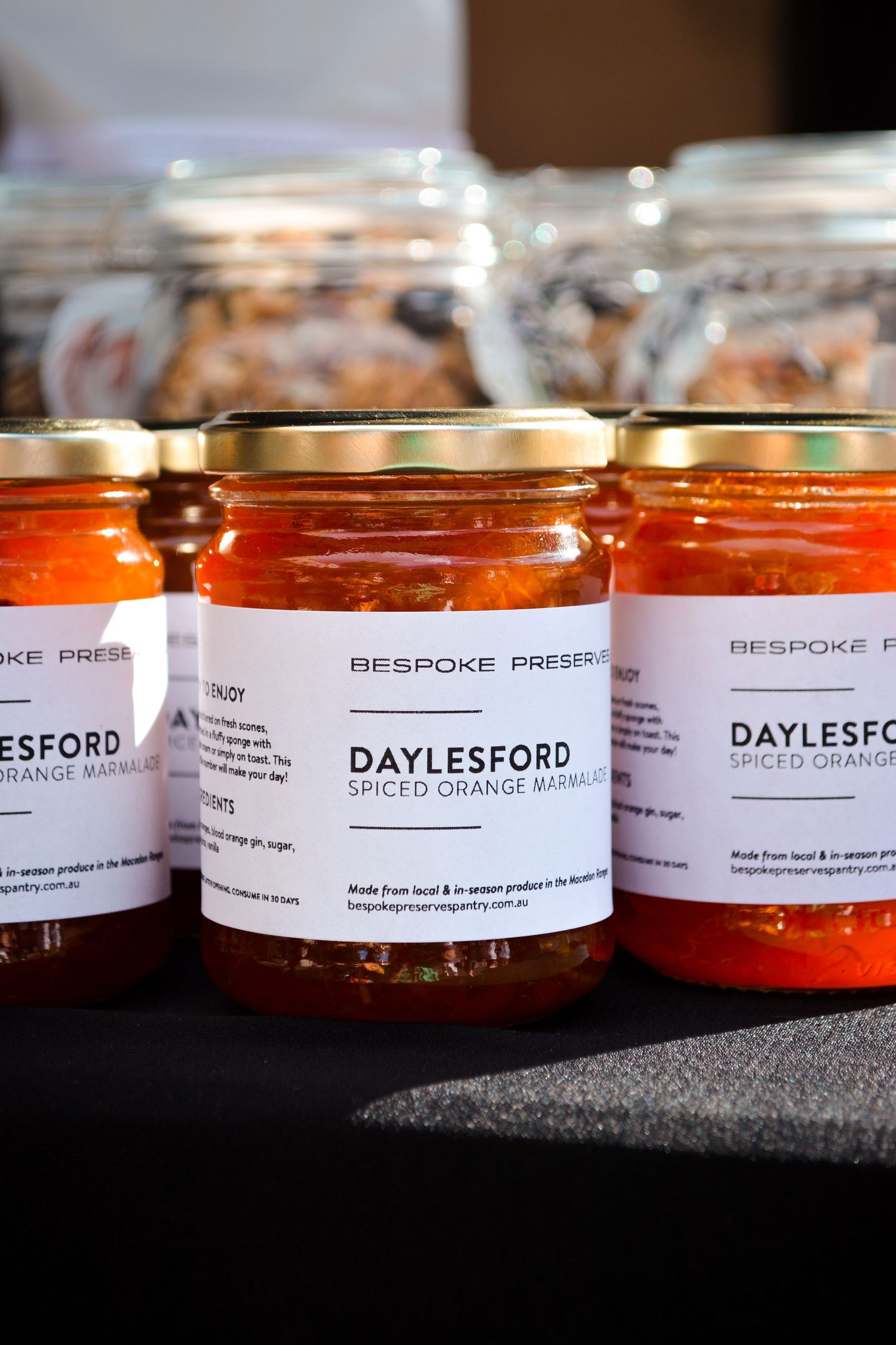 Homemade jam from Bespoke Preserve Pantry at the Moonlight Market, Bendigo.