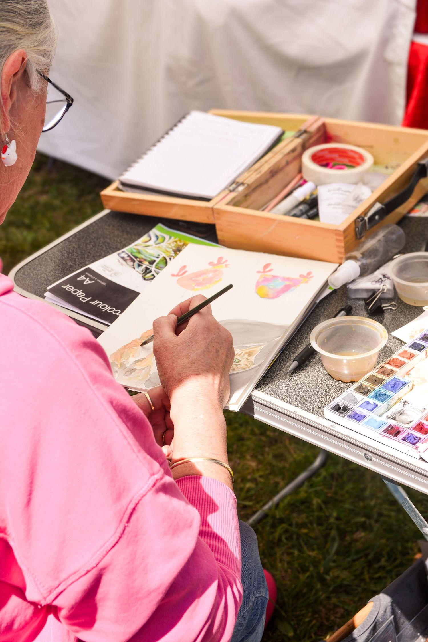 Bin68 Watercolours at the Kangaroo Flat Handmade Market.