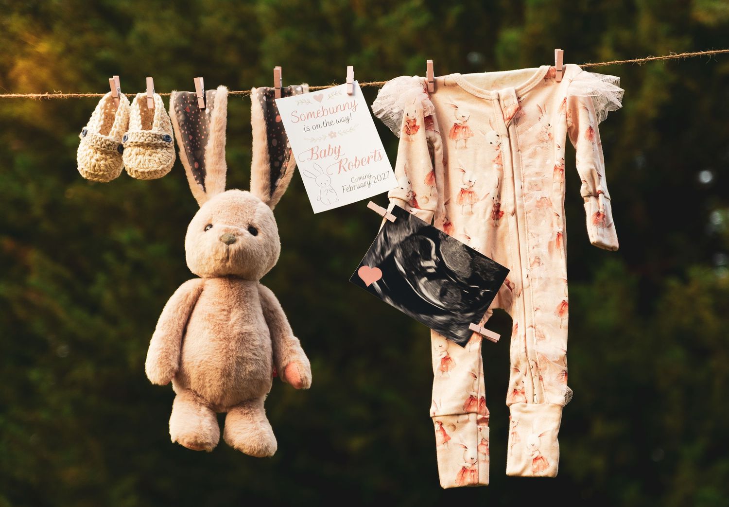 Pregnancy announcement.
