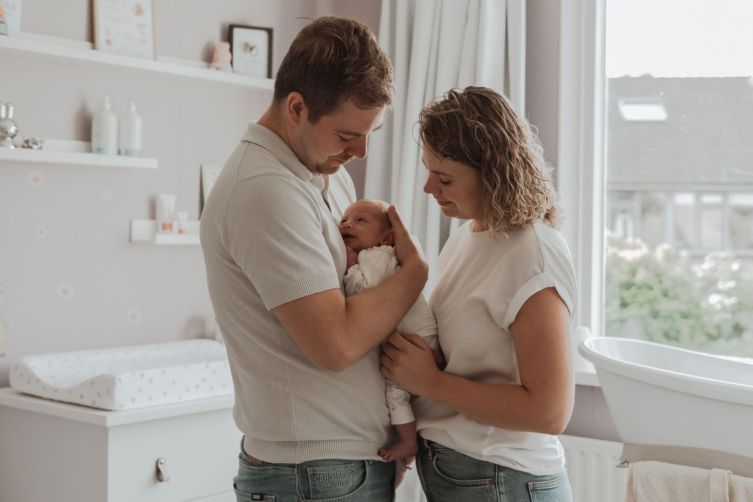 Fotoshoot op de babykamer