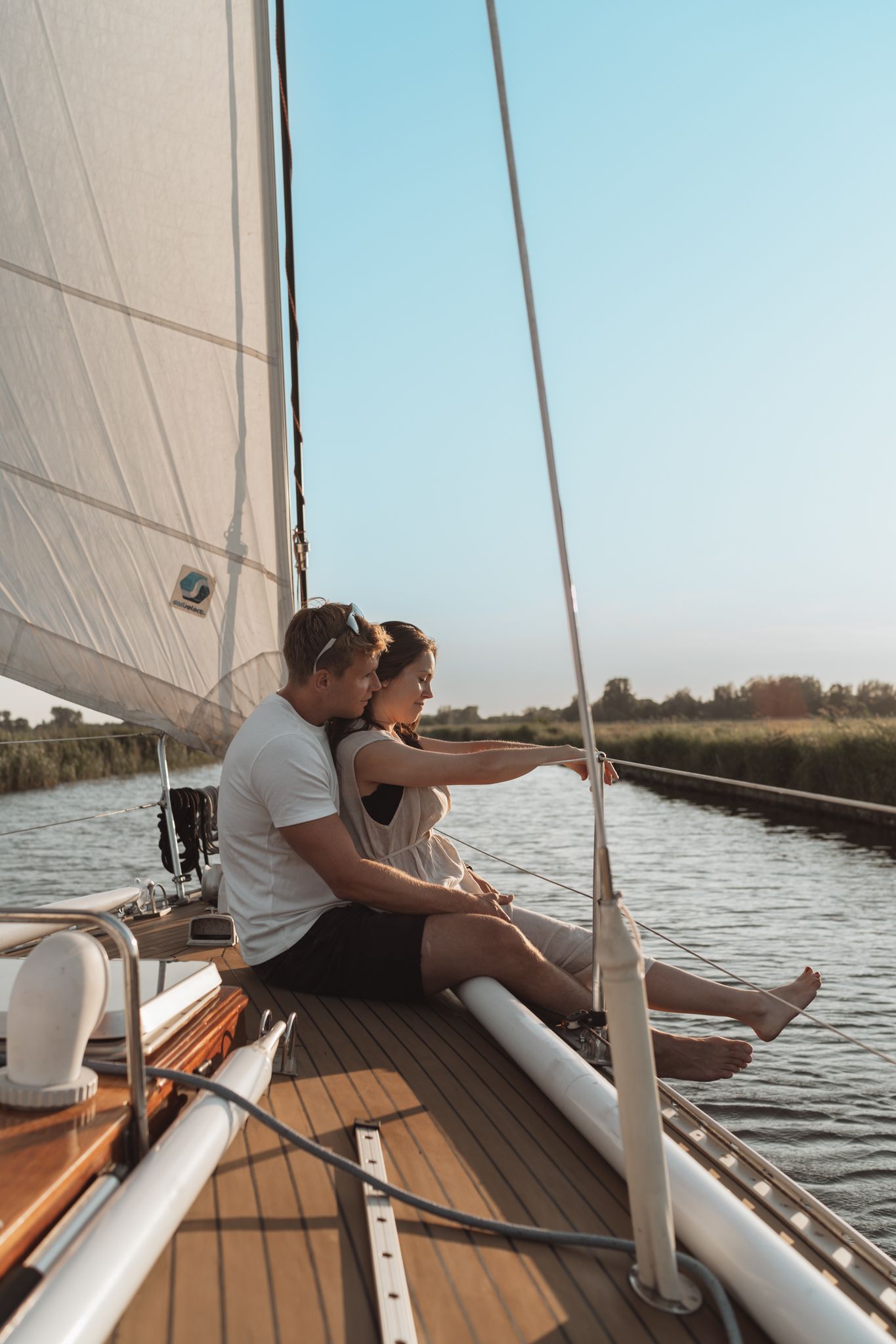 Fotoshoot op zeilboot in Friesland