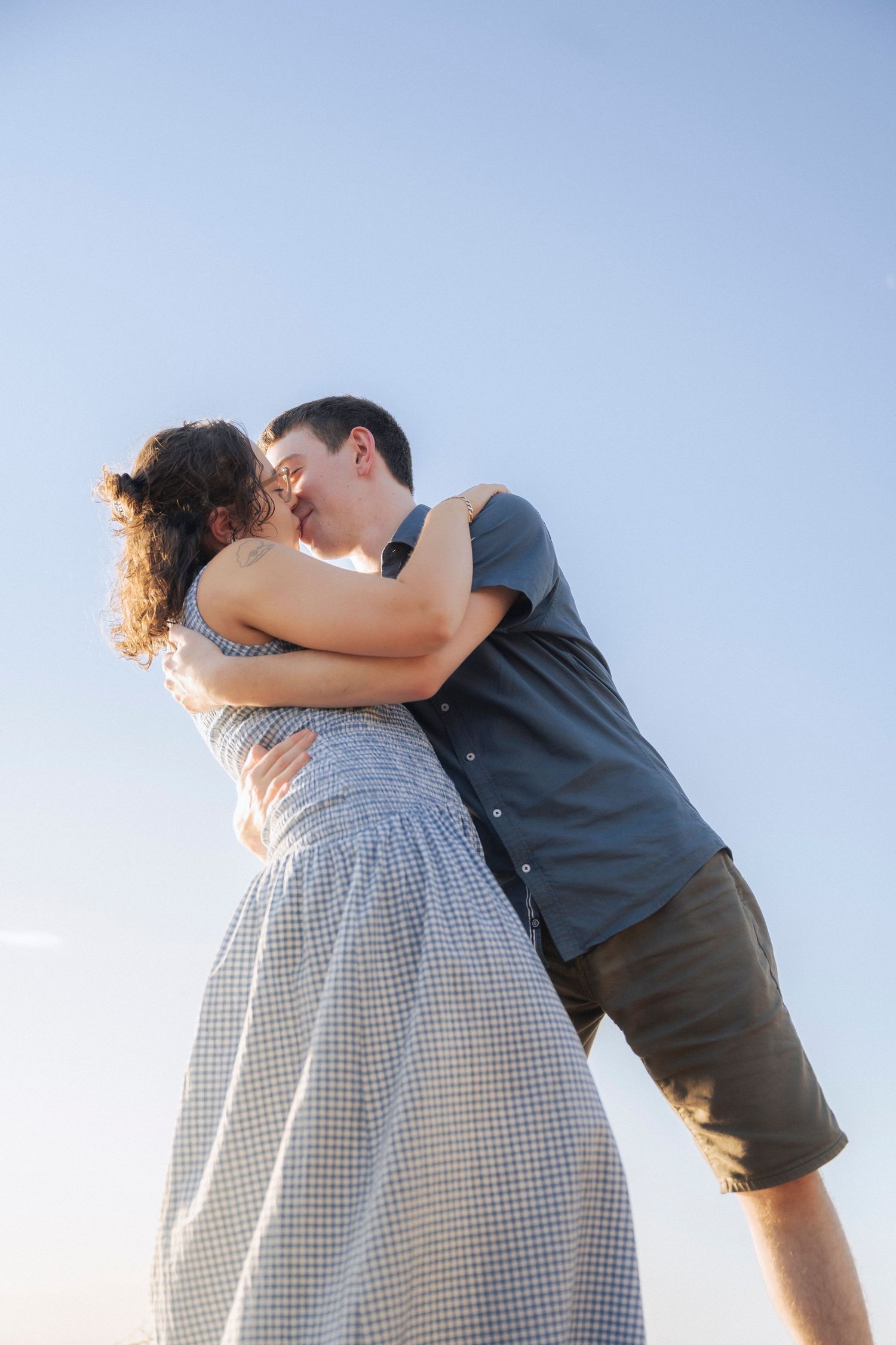 Candid Melbourne engagement session with a relaxed vibe, capturing genuine moments and effortless, romantic connection.