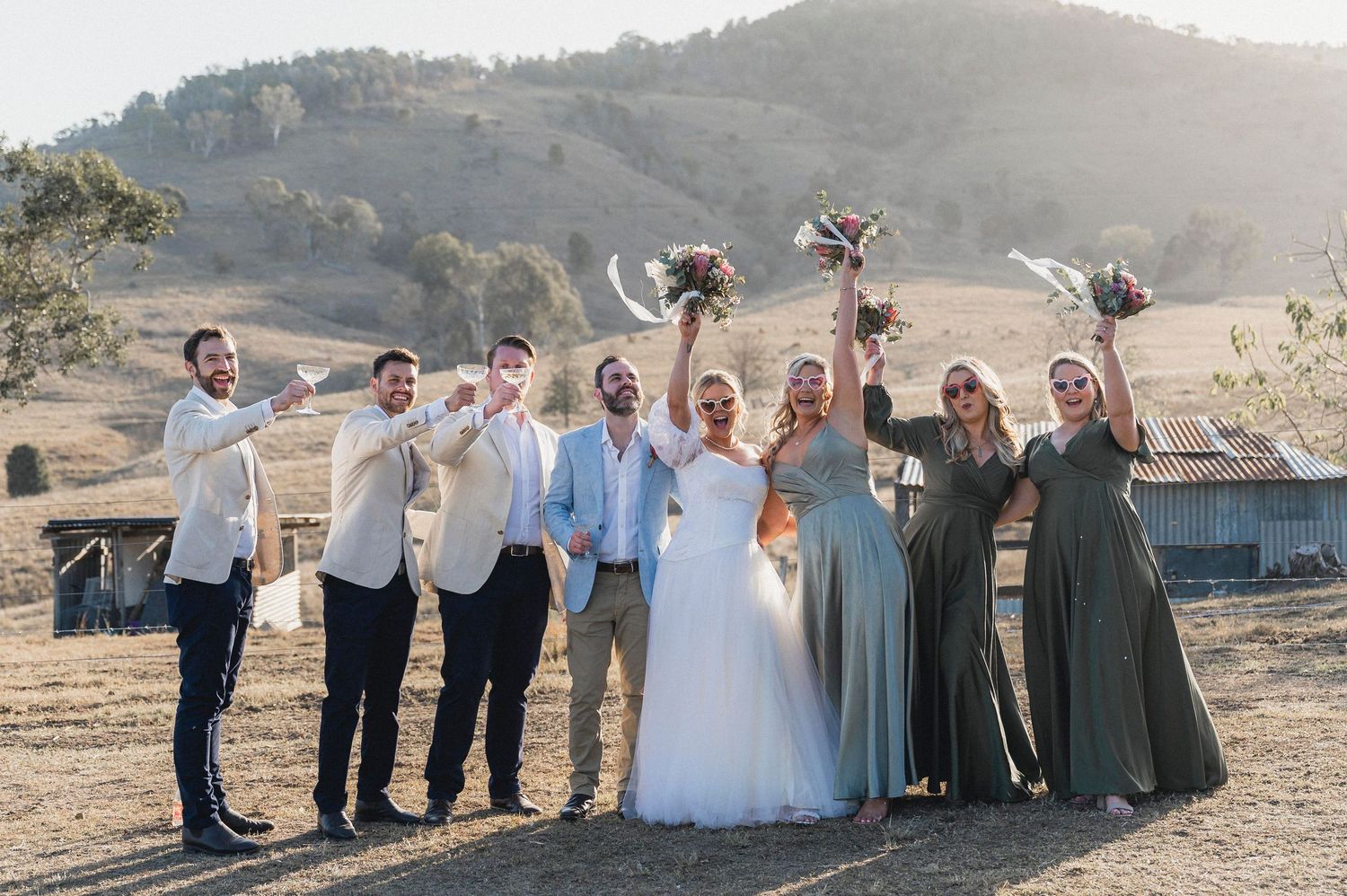 candid bridal party portrait by Darwin wedding photographer – Weddings by Shiv