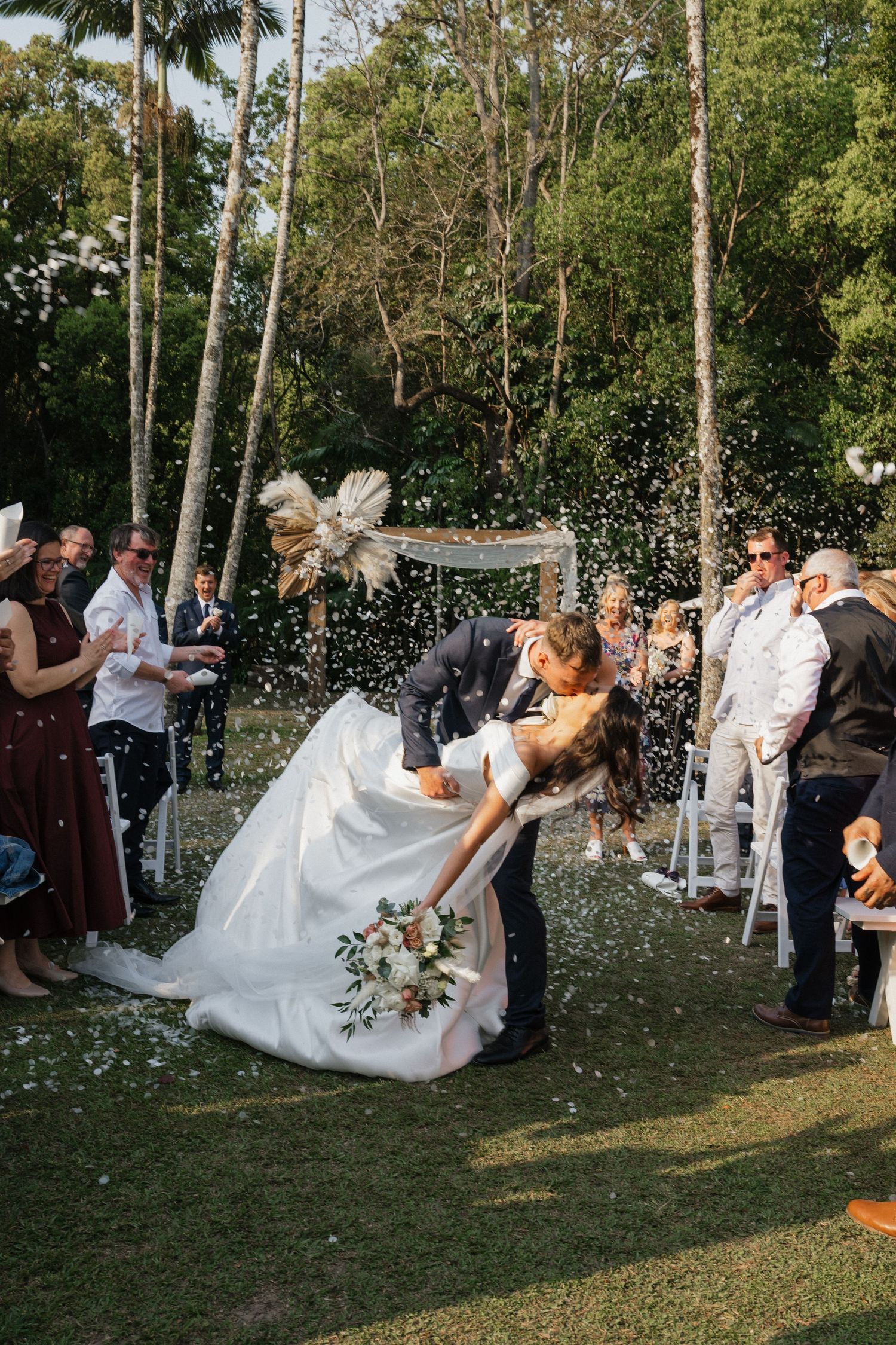 ceremony kiss photo by Darwin wedding photographer