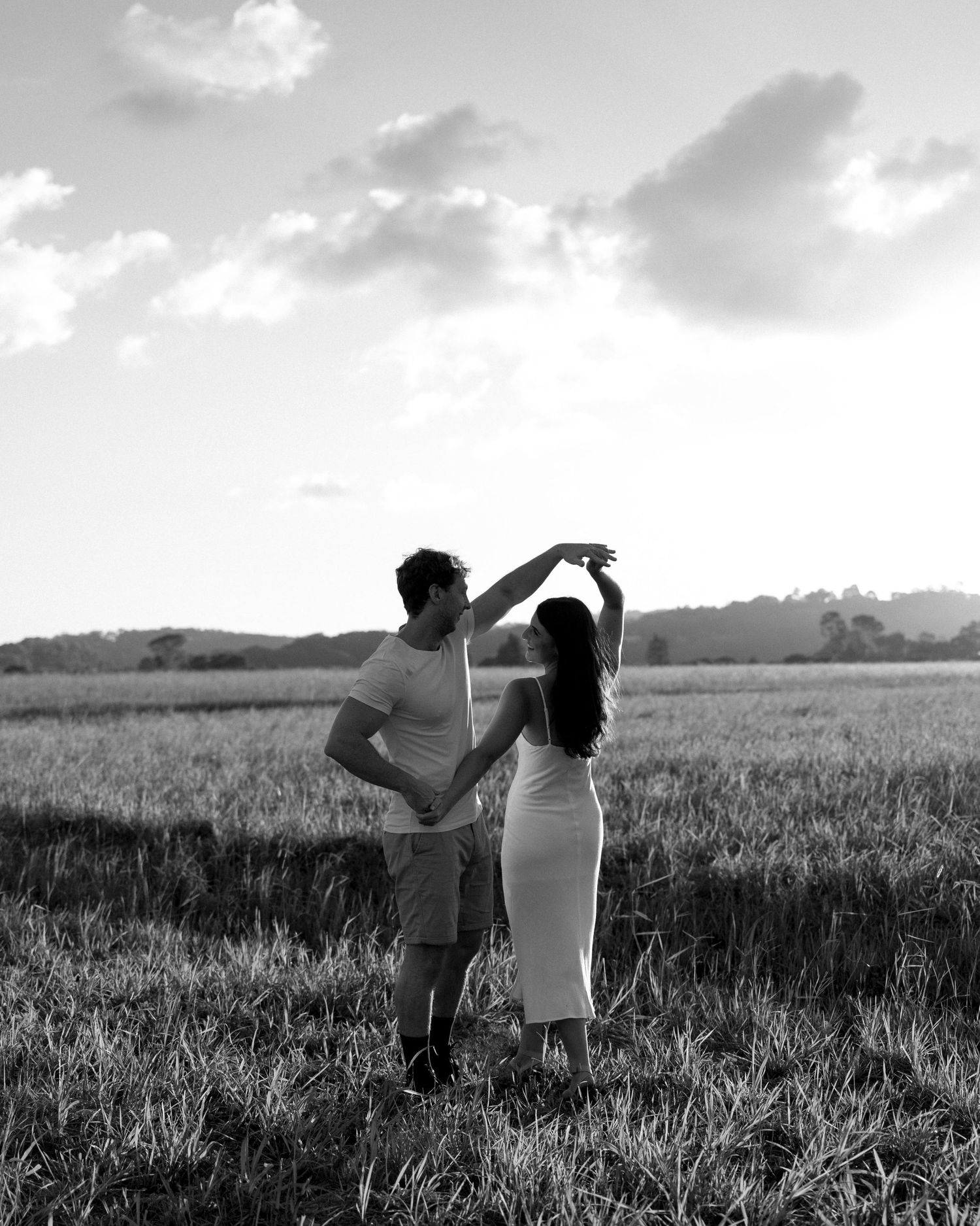 black and white engagement shoot by Darwin wedding photographer – Weddings by Shiv