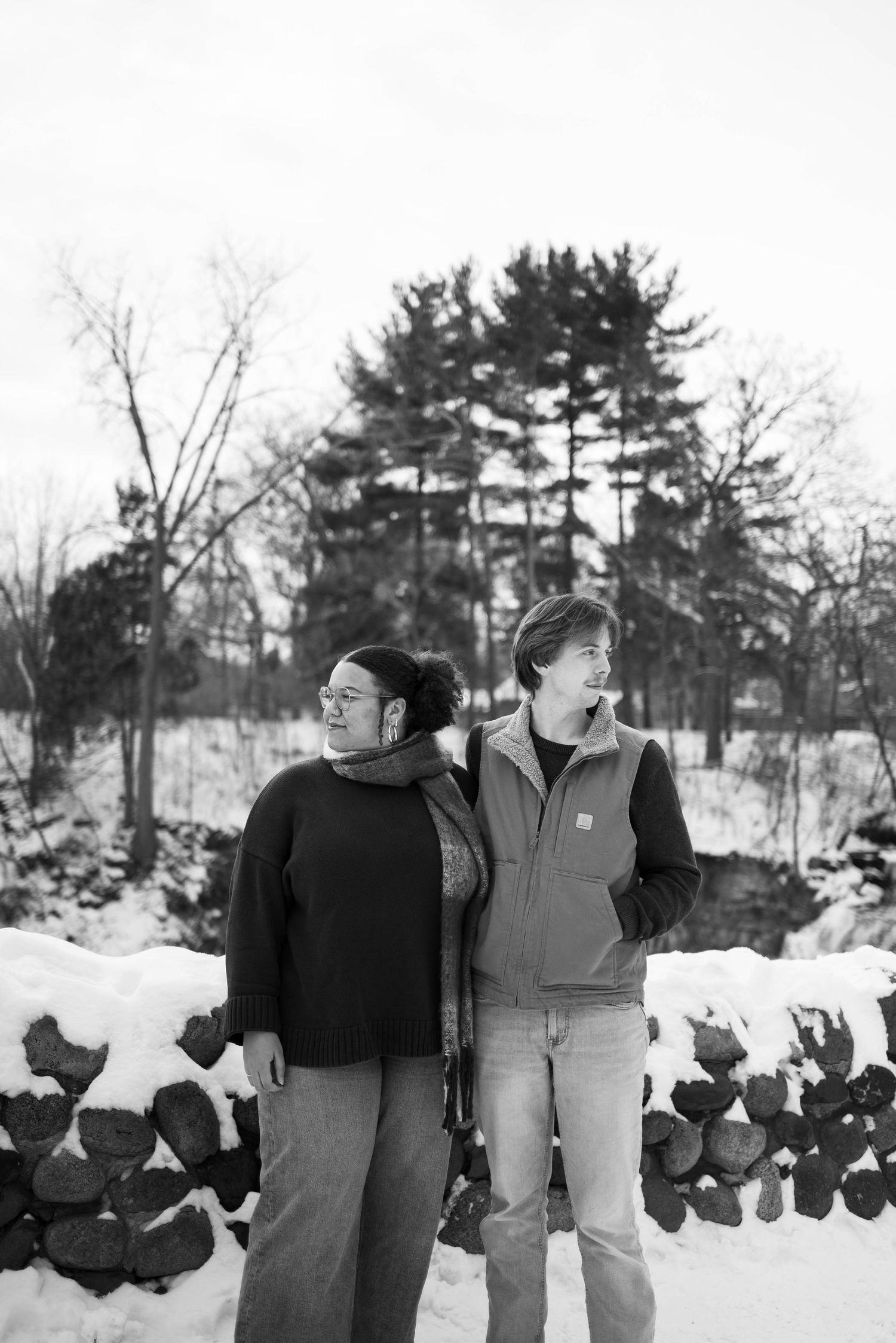 couples winter photoshoot in Minneapolis Minnesota