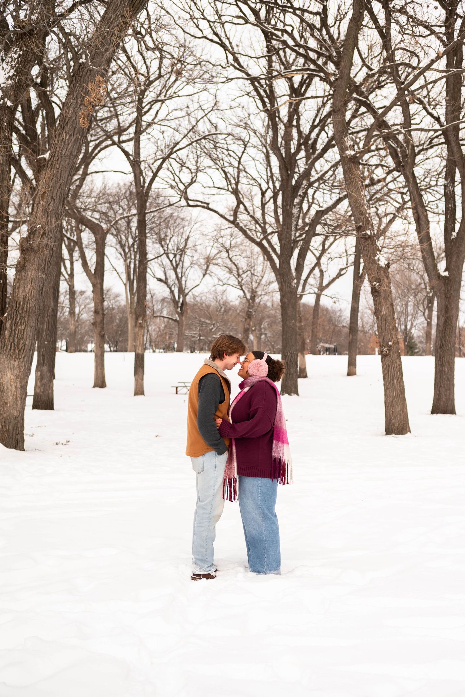 couples winter photoshoot in Minneapolis Minnesota