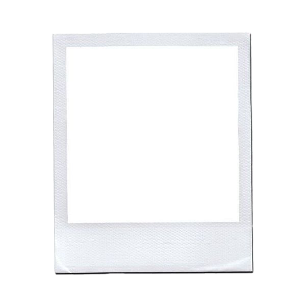 A blank white Polaroid photo frame with a thick border and extra space at the bottom, isolated on white background.