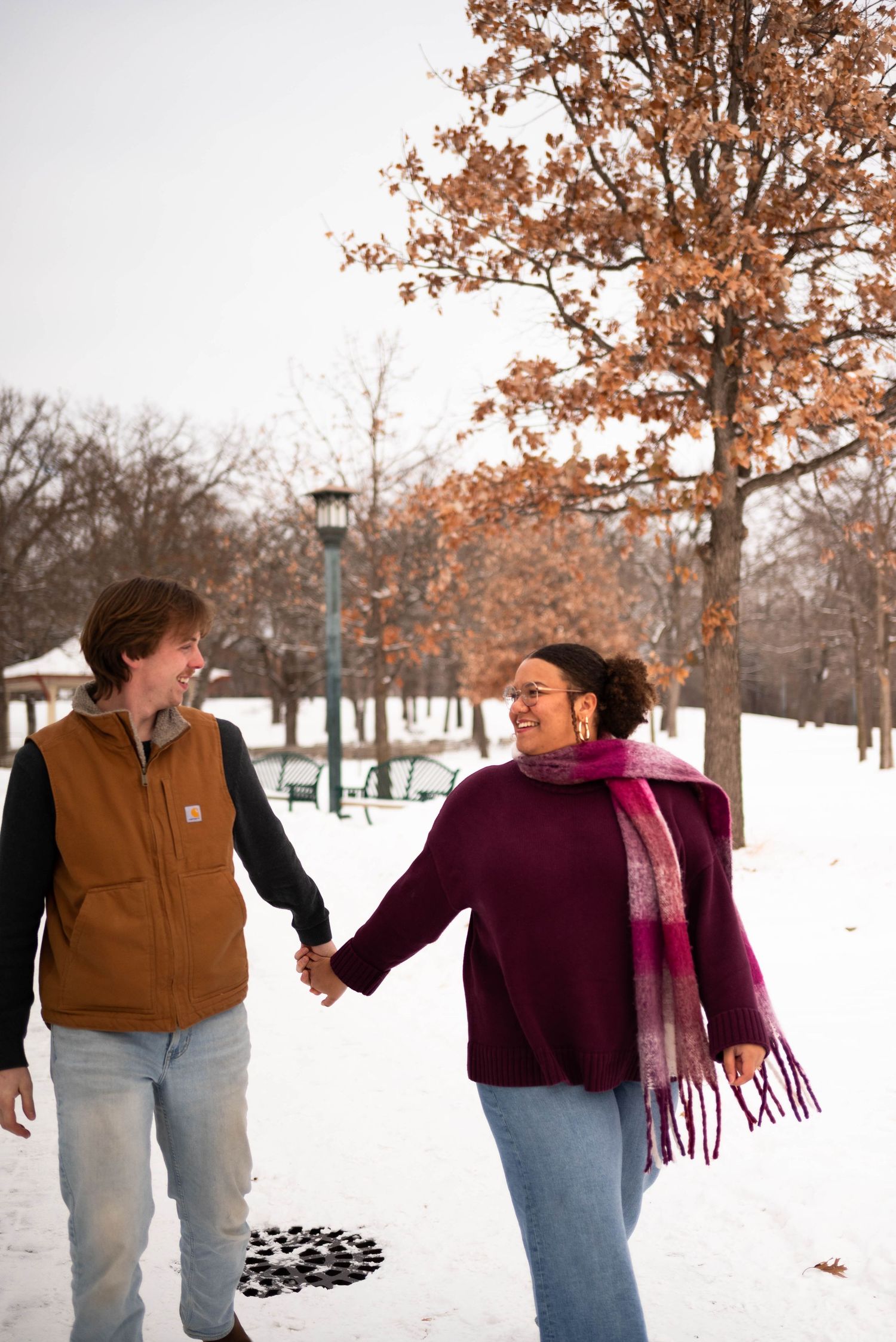 couples winter photoshoot in Minneapolis Minnesota