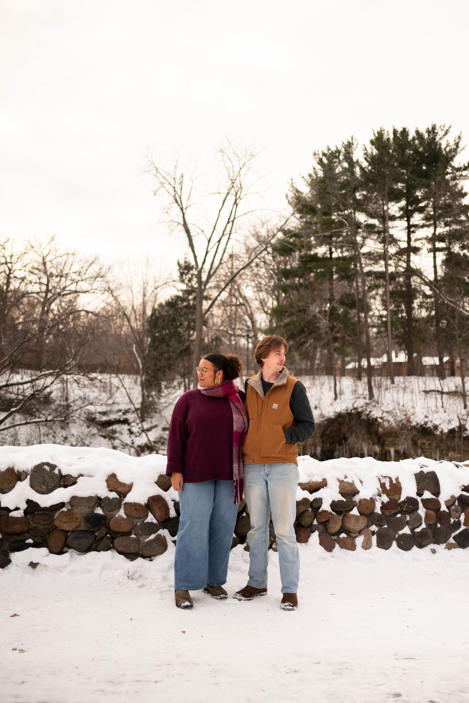 couples winter photoshoot in Minneapolis Minnesota